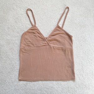 UO tan cropped tank top